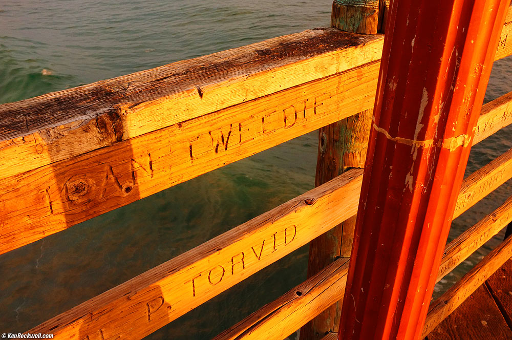 Fence and Pole, Oceanside Pier