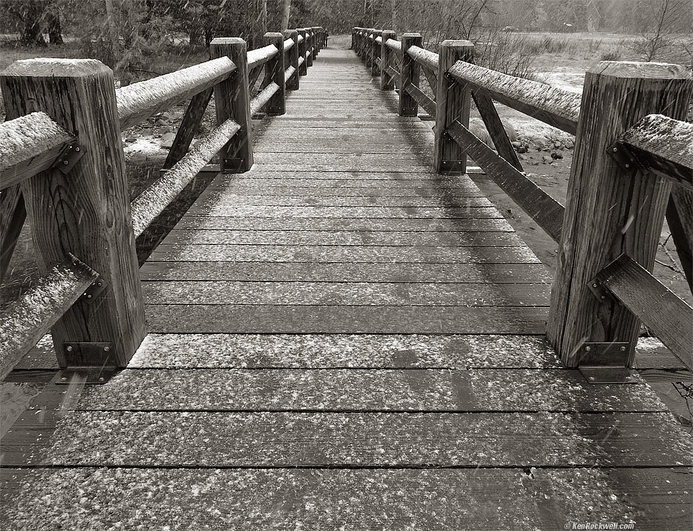 Bridge in Snow, 9:32 AM