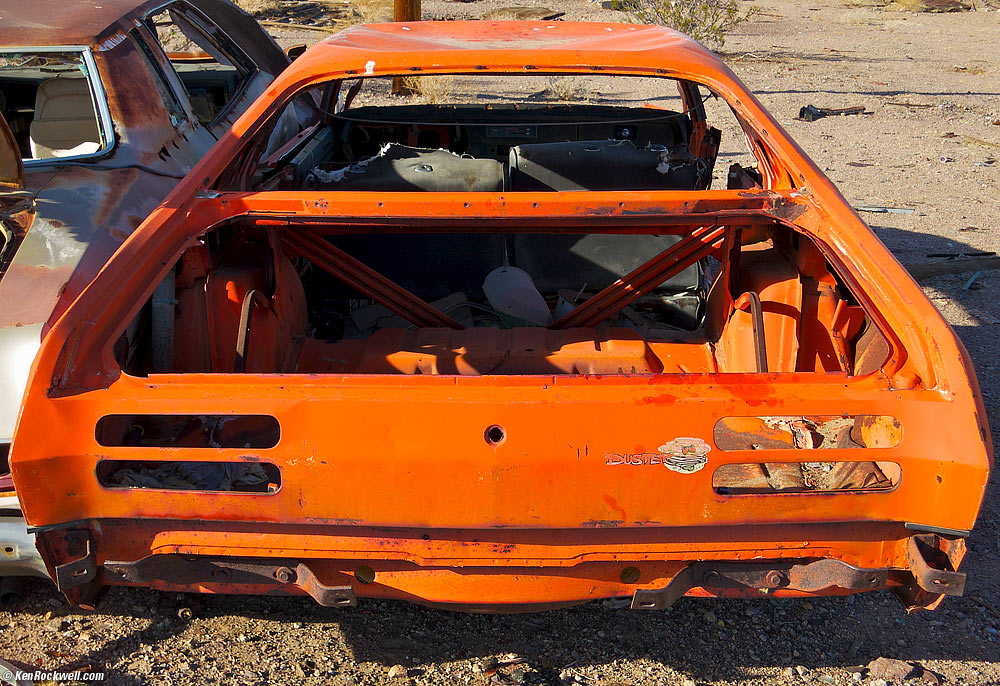Plymouth Duster, Hemi-Orange, Ludlow, CA