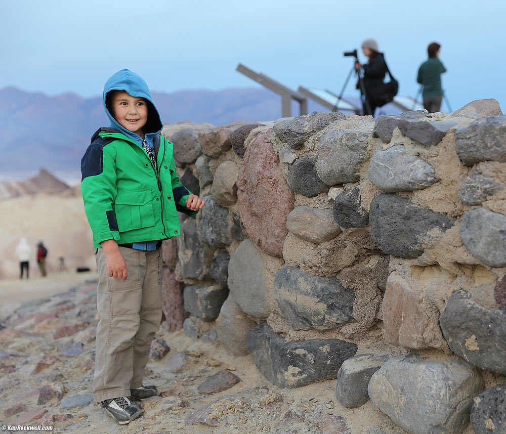 Ryan at Zabriskie Point, Death Valley, California 6:53 AM