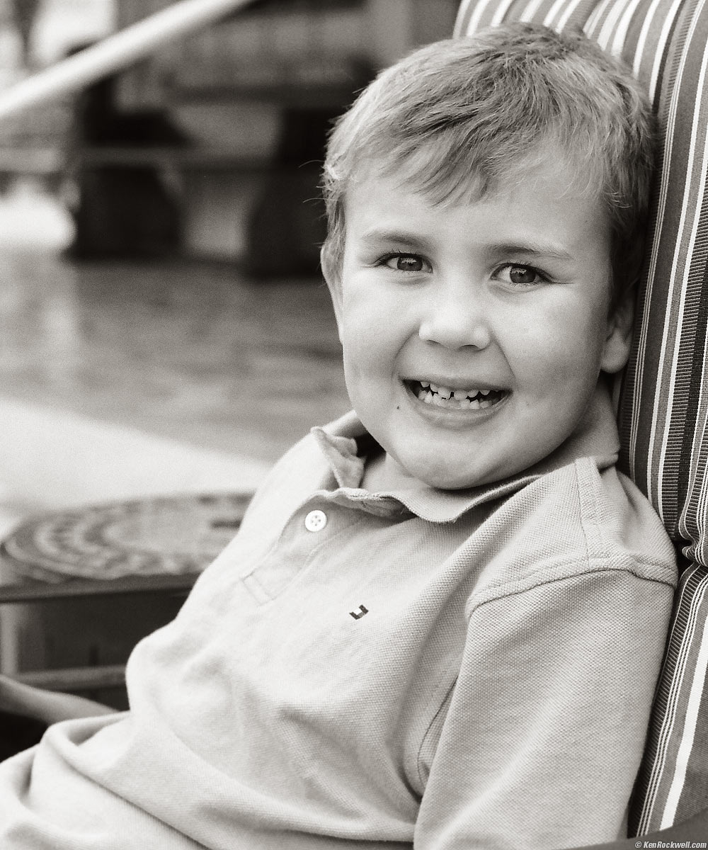 Ryan waiting for the 49er Cafe to open, Furnace Creek Ranch, Death Valley, California 11:22 AM
