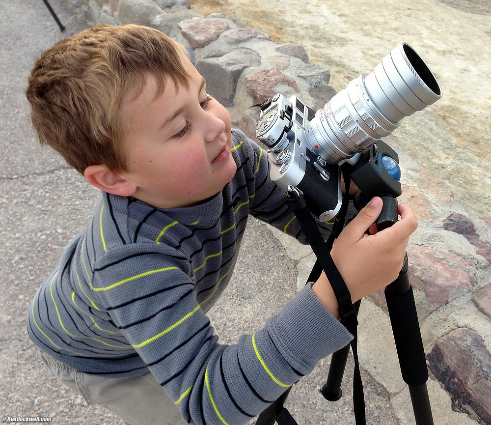 Ryan adjusts the LEICA M3 at Zabriskie Point, Death Valley, California 7:29 A