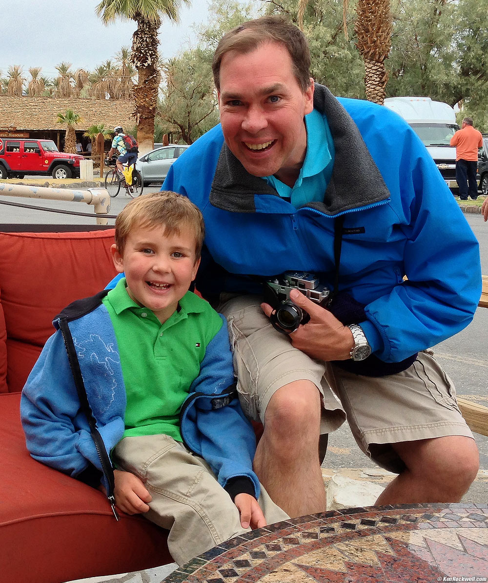 Dada and Ryan at the Furnace Creek Ranch, Death Valley, California 12:54 PM