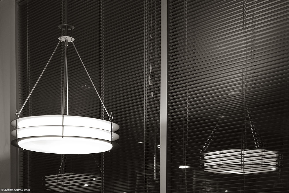 Lamps inside Richie's Diner.