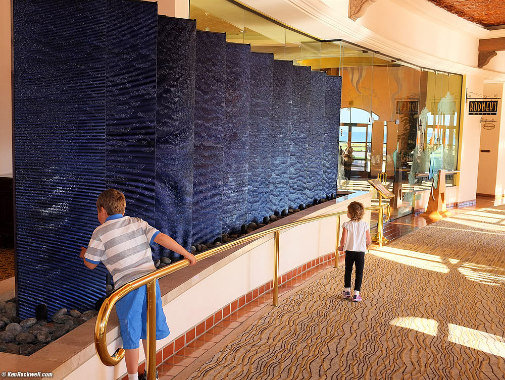 Ryan and Katie Check out the Waterfall by Rodney's Steakhouse. 3:30 PM.