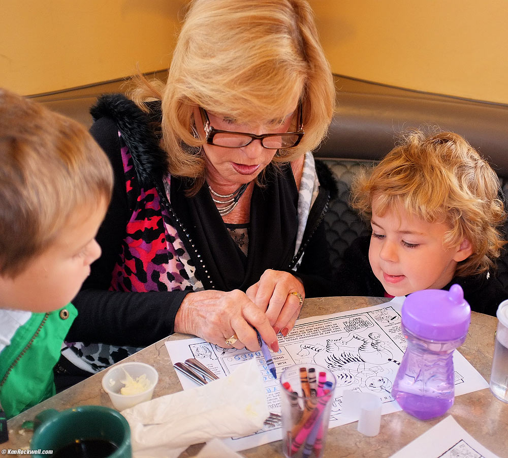 Noni draws, 8:58 AM. 