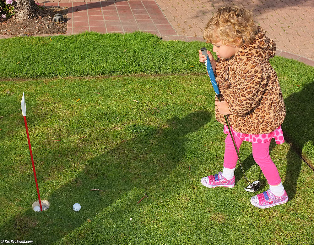 Katie Golfing, 2:50 PM.