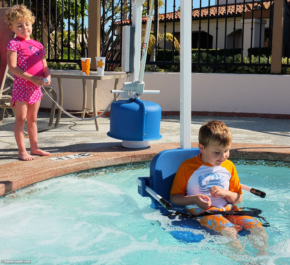 Katie drives Ryan in the electric chair, 12:43 PM