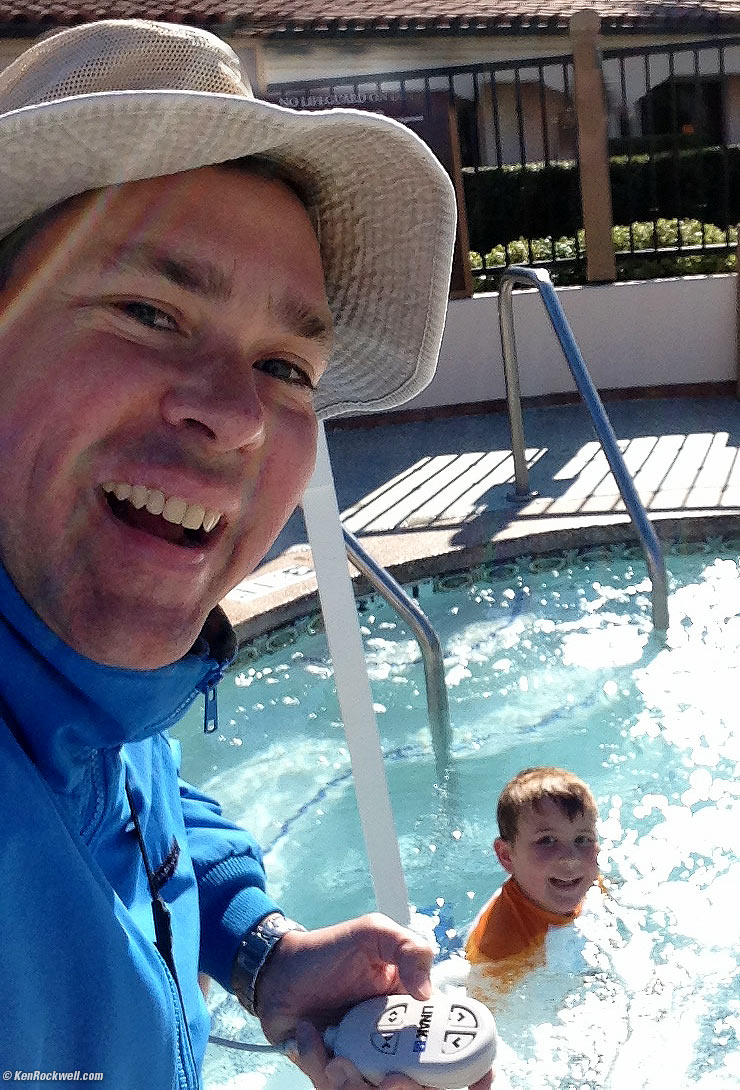 Dada drives Ryan in the electric chair, 1:58 PM. Note that Ryan is almost completely submerged, still in the chair.