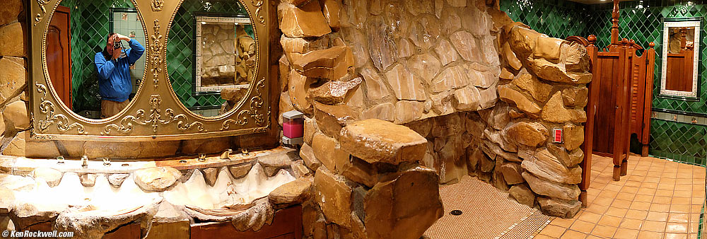 panoramic photo of Madonna Inn Urinal