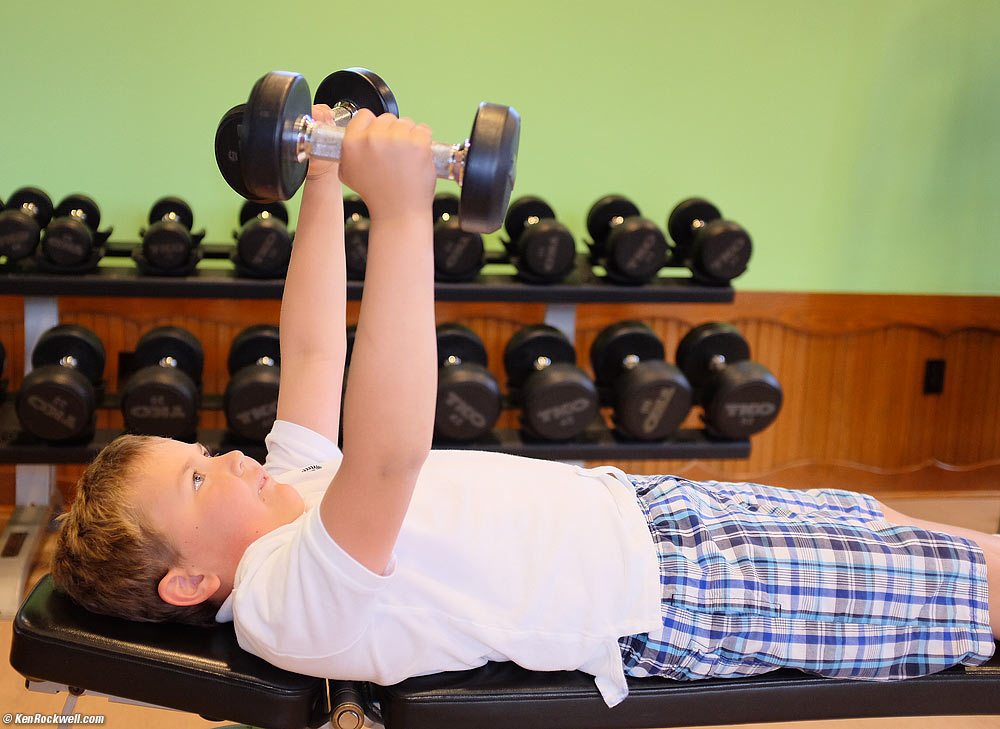 Ryan Pumps Iron at the Madonna Inn