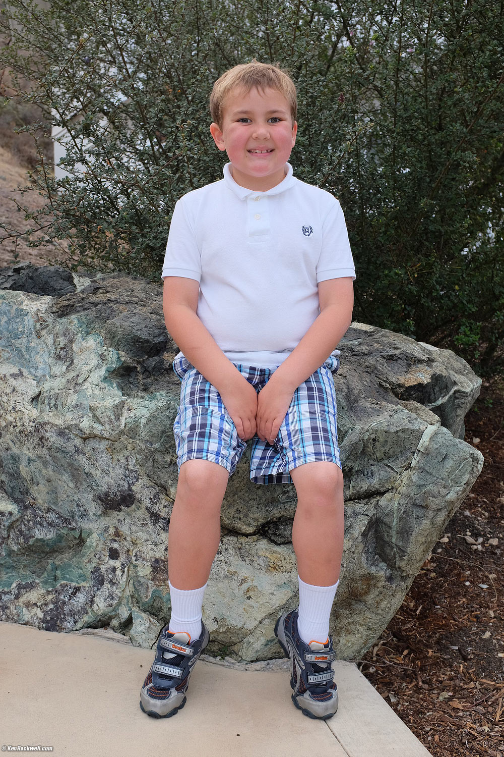 Ryan Smiles Along The Walkway to the Pool, Madonna Inn