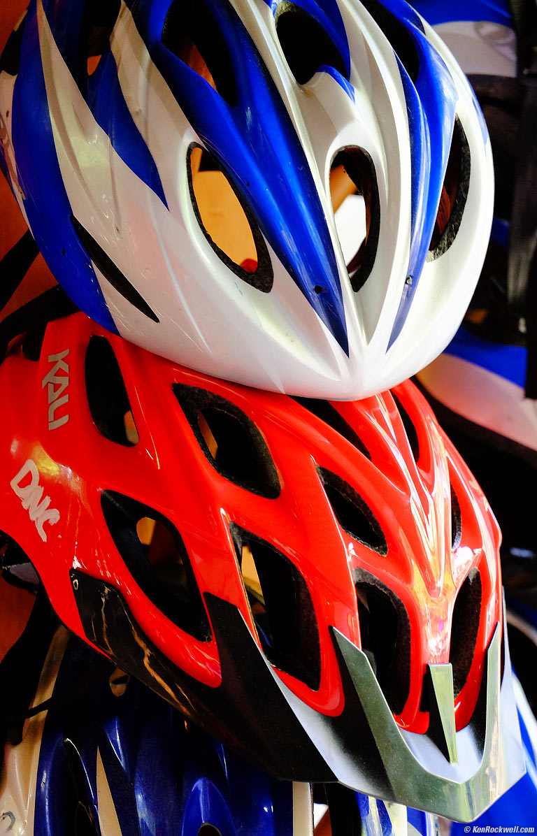 Bike Helmets at Bike Rentals, Yosemite Lodge at the Falls