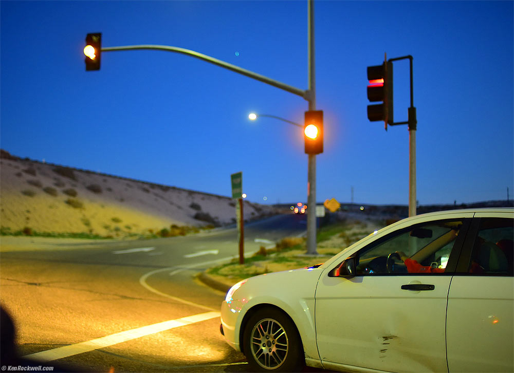 Colorful Intersection in Twilight