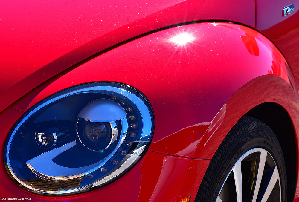 Red VW Beetle Fender with sunstar