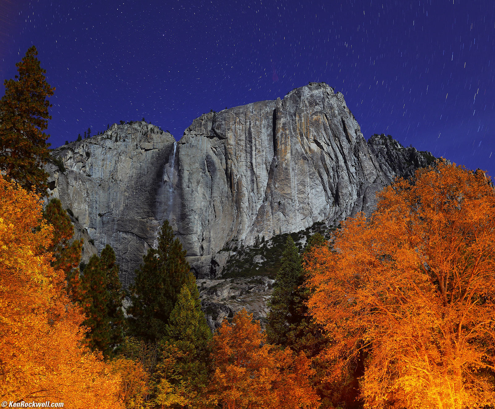 Yosemite Falls by Moonlight