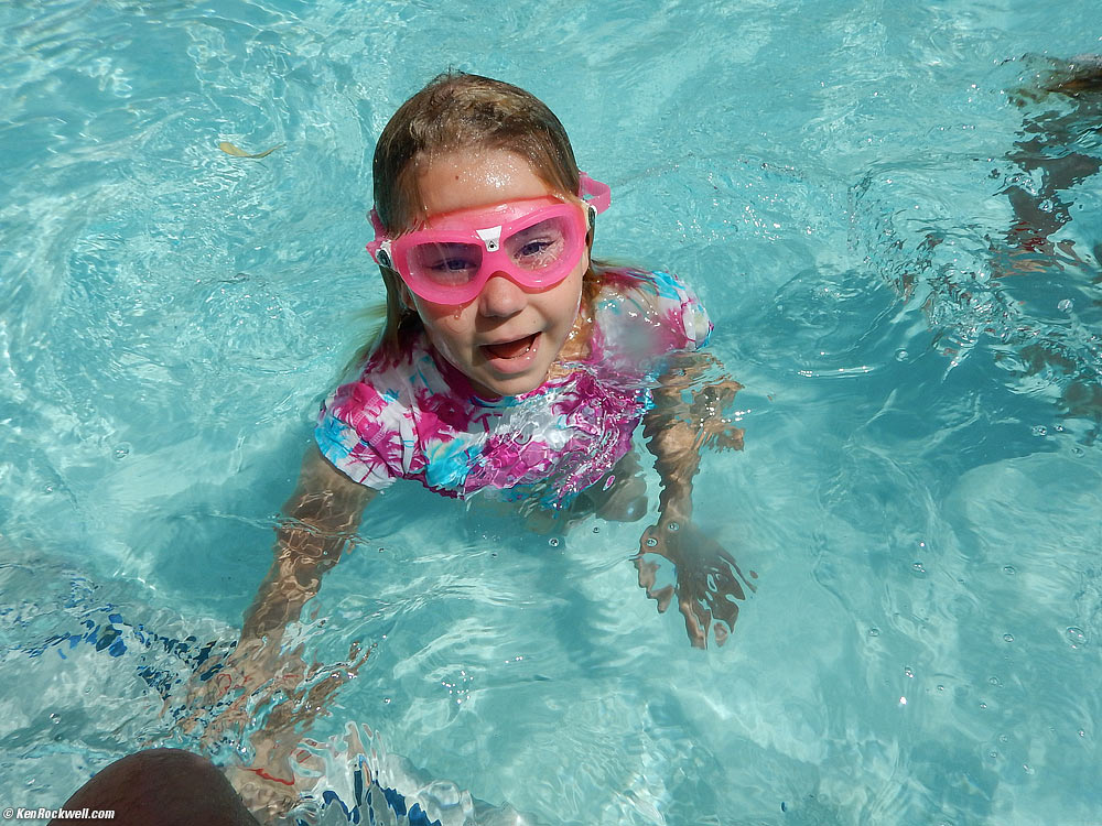 Katie in the pool