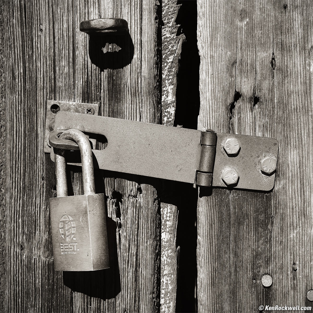 Padlock on Wooden Door, Bodie
