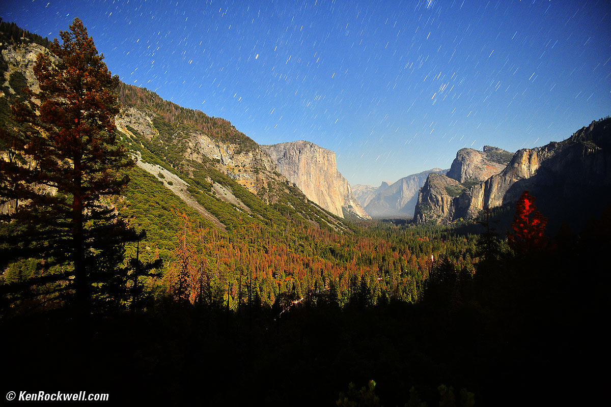 Yosemite Tunnel View by Moonlight