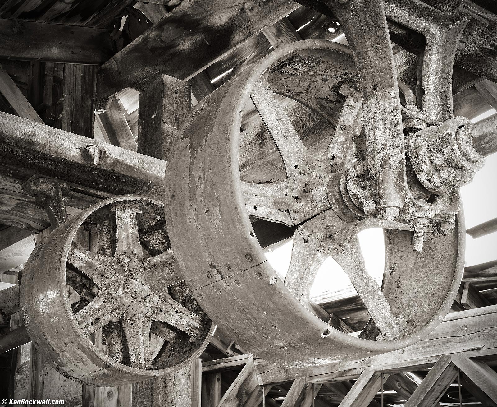 Belt Pulleys, Abandoned Mine, California's Eastern Sierra