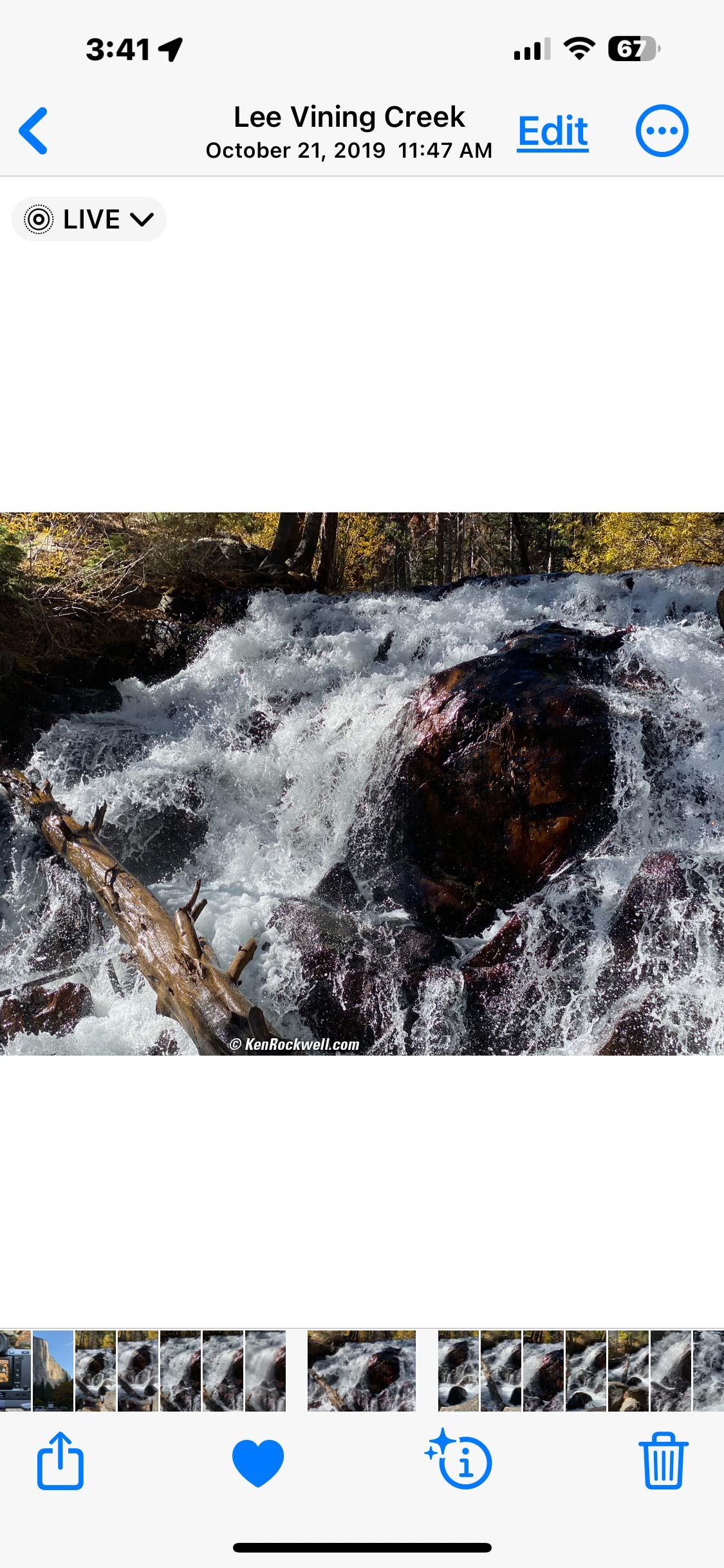 Lee Vining Creek, 21 October 2019