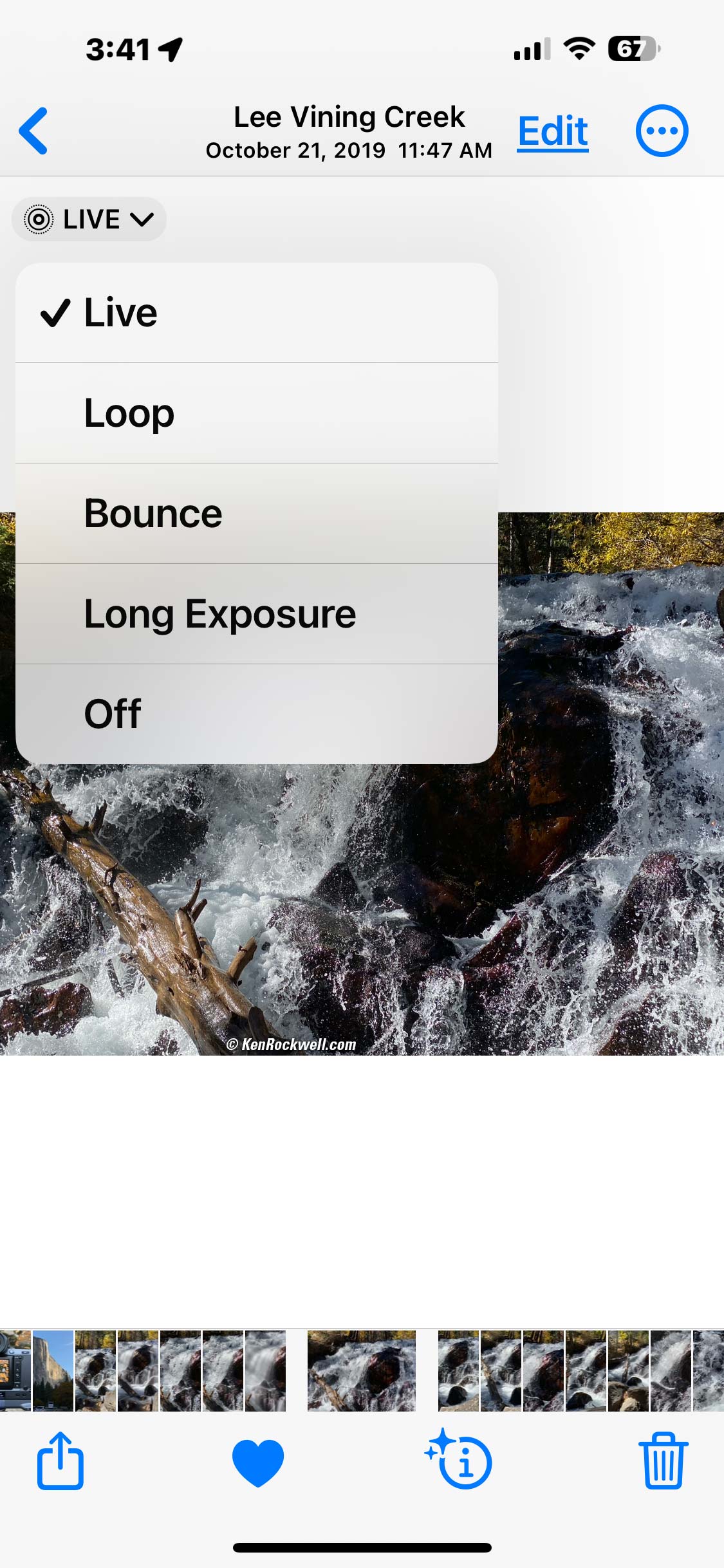 Lee Vining Creek, 21 October 2019