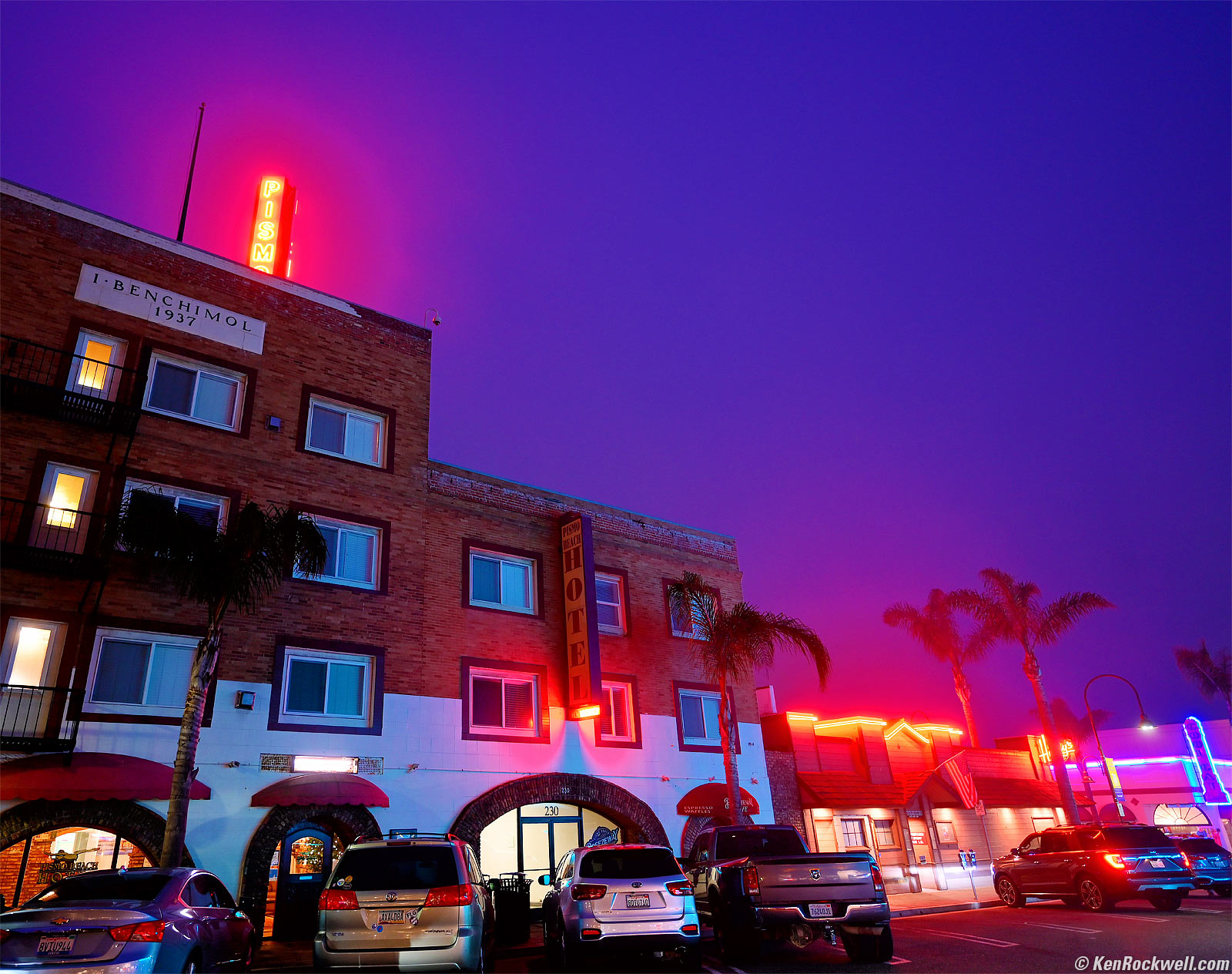 Pismo Beach Hotel at Night