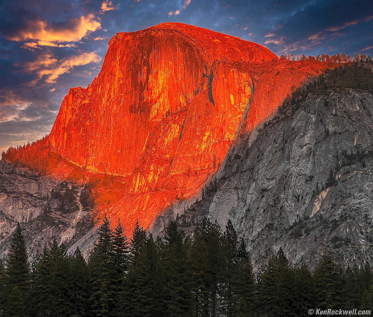 Half Dome in Last Light