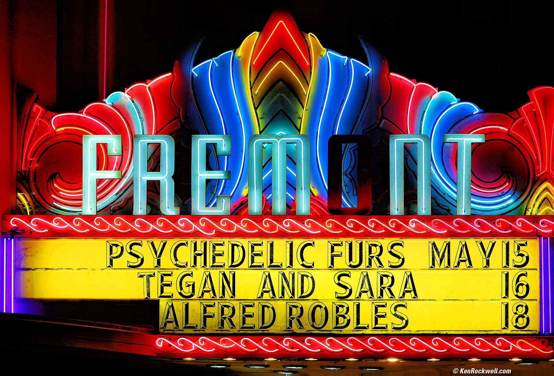 Fremont Theater Neon, San Luis Obispo, California