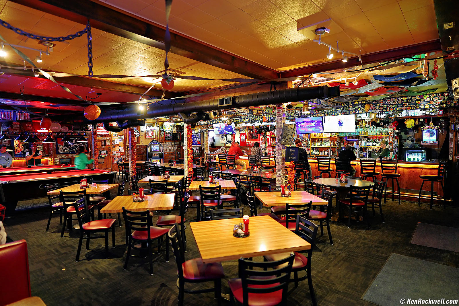 Interior of Rhino's Bar & Grill, Bridgeport, California