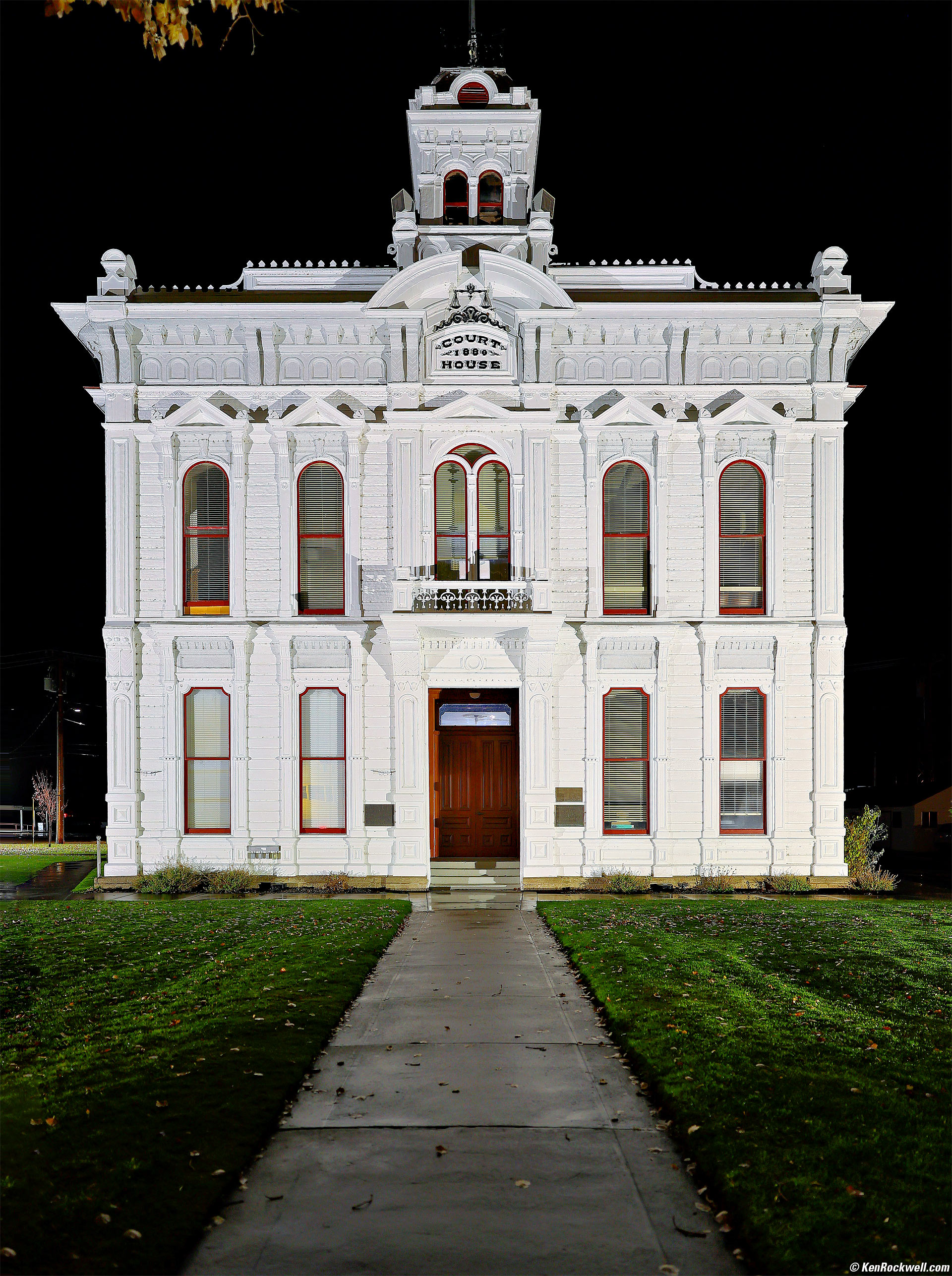 Mono County Courthouse at Night, Bridgeport, California