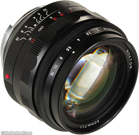 Voigtlander 50mm f/1.1 Nokton.