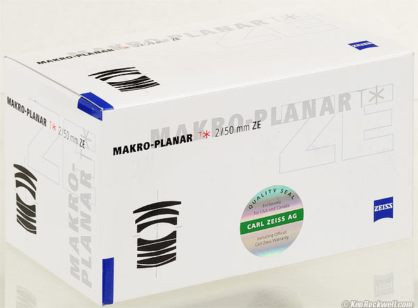 Box, Zeiss 50mm f/2 Makro-Planar
